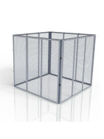 Záhradný kovový kompostér 450 l – strieborný, vzdušný, odoln