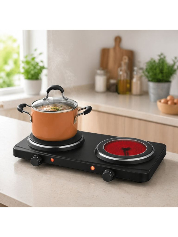 Elektrická varná platnička s dvomi horákmi, 220 - 230 V