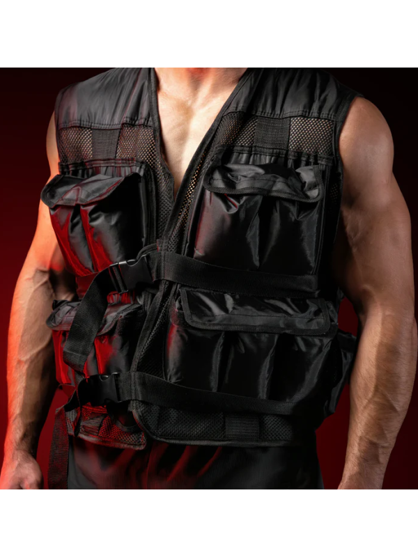 Gorilla Sports záťažová vesta, čierna, 20 kg