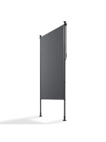 Zvislá markíza na balkón 120 x 228-316 cm, UV ochrana, sivá