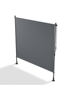 Zvislá markíza na balkón 200 x 228-316 cm, UV ochrana, sivá
