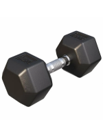 Gorilla Sports Šesťhranná pogumovaná činka, 15 kg