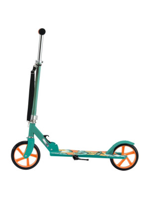 Detská kolobežka s veľkými kolesami a popruhom, Dino - mint
