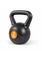 Kettlebell 2 kg plastový s cementovou výplňou