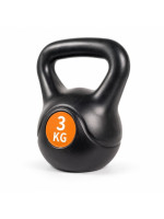 Kettlebell 3 kg plastový s cementovou výplňou