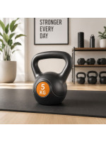 Kettlebell 5 kg plastový s cementovou výplňou