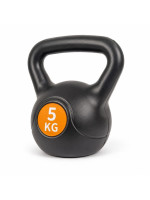 Kettlebell 5 kg plastový s cementovou výplňou