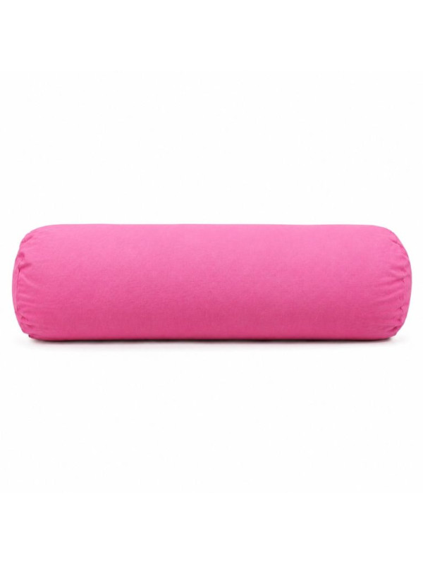 Bolster na jogu valec, ružový, 60 × 20 cm
