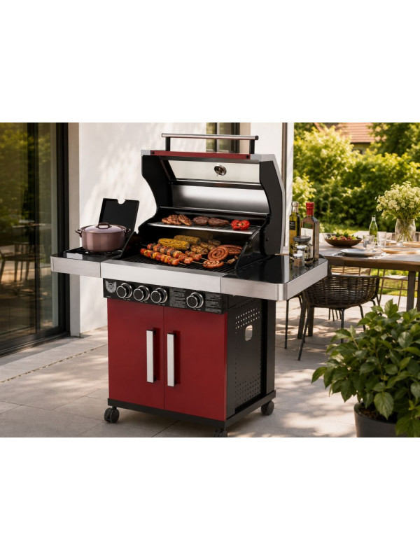MAXXUS Plynový gril BBQ Chief 6.0, červená MAXXUS Plynový gril BBQ Chief 6.0, červená