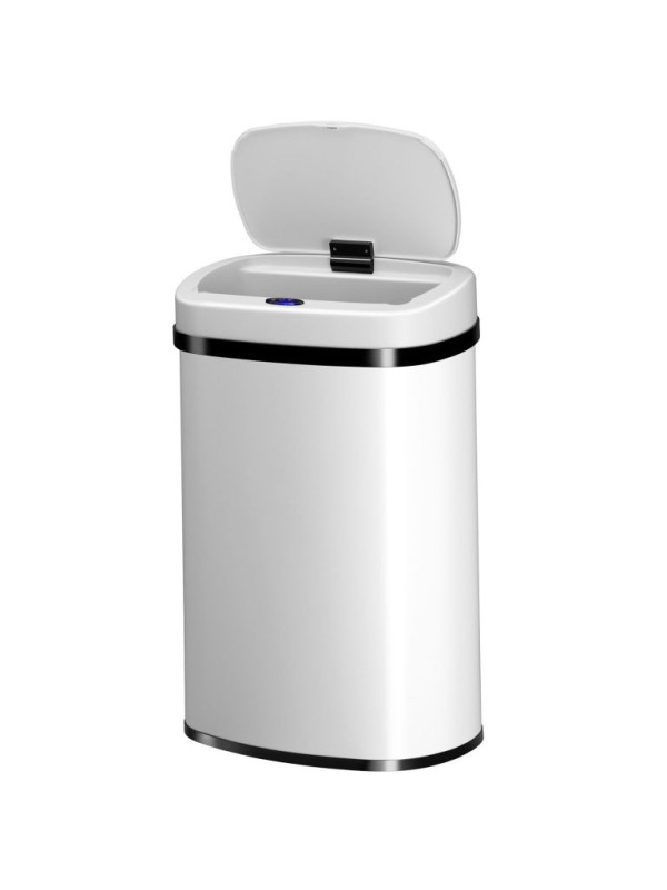 Automatický bezdotykový odpadkový kôš 50 l – biely