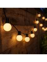 Záhradné párty osvetlenie – vonkajšie, 20 LED, teplá biela