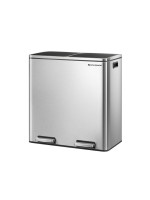 Nerezový kuchynský kôš na triedený odpad 2x30 l