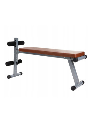 ScSPORTS Multifunkčná lavica, ekokoža, hnedá, 120 kg