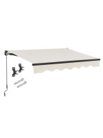 Kĺbová markíza 350 × 300 cm na terasu a balkón, béžová