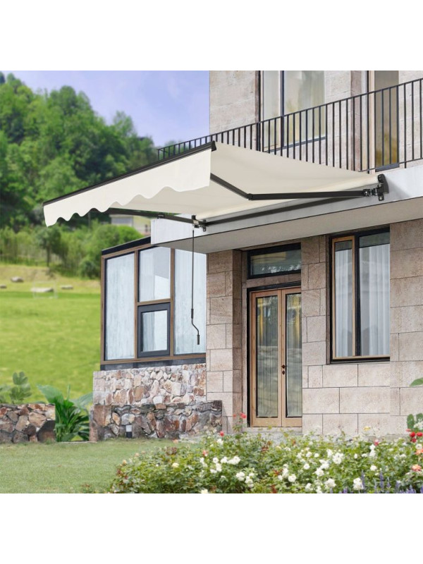 Kĺbová markíza 350 × 300 cm na terasu a balkón, béžová