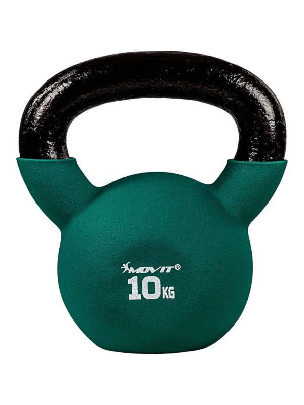 MOVIT Sada 4 kettlebell činiek, liatina a vinyl, 26 kg