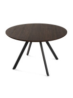Okrúhly jedálenský stôl 120 cm hnedý, pre 4 - 5 osôb
