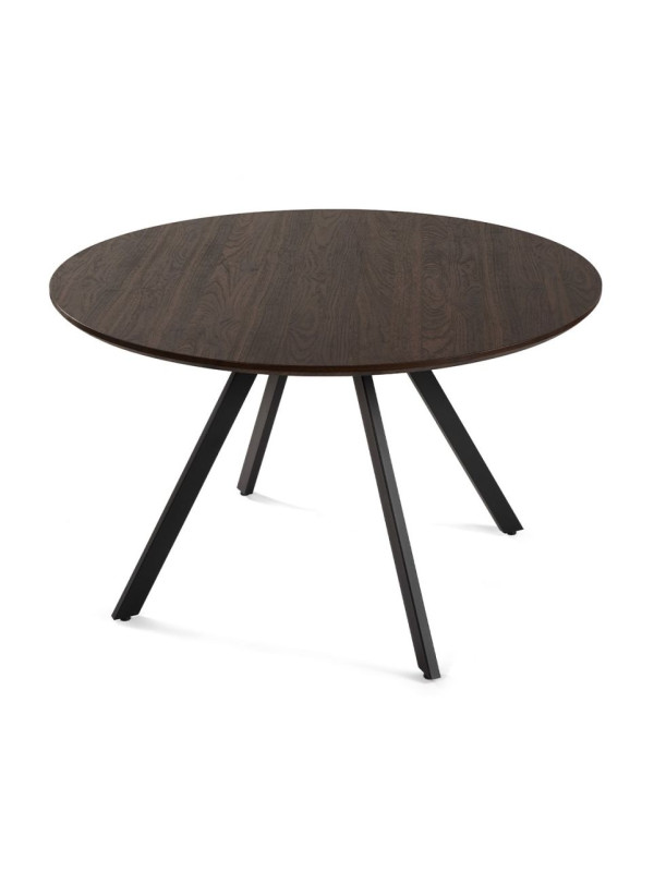 Okrúhly jedálenský stôl 120 cm hnedý, pre 4 - 5 osôb