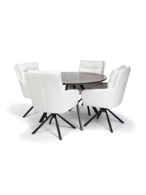 Okrúhly jedálenský stôl 120 cm hnedý, pre 4 - 5 osôb