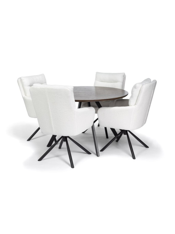 Okrúhly jedálenský stôl 120 cm hnedý, pre 4 - 5 osôb