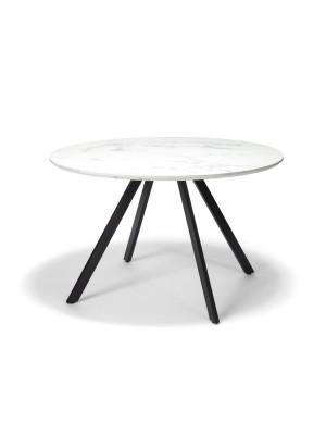 Okrúhly jedálenský stôl 120 cm biely, pre 4 - 5 osôb