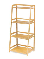 Bambusový regál so 4 policami, prírodný, 85 x 39 x 29 cm