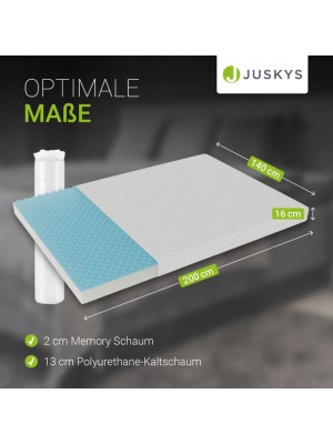 Matrac z pamäťovej peny 140x200 cm H3, 16 cm vysoký